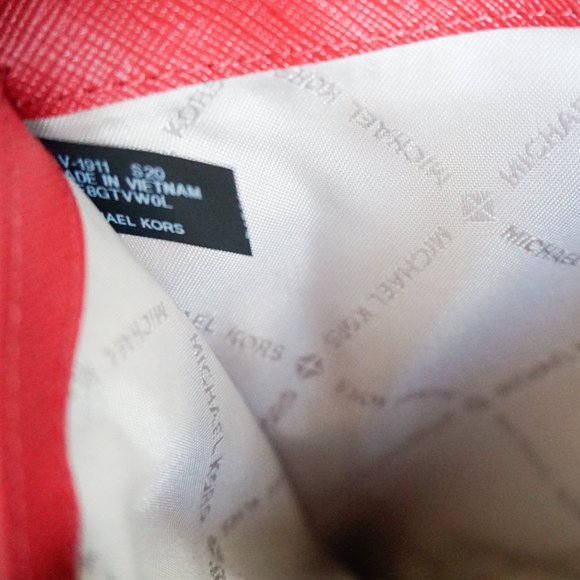 Michael Kors Jet Set Double Zip Wristlet Red Flame - Picture 5 of 5